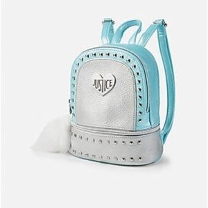 Blue Pebble Studded mini Backpack